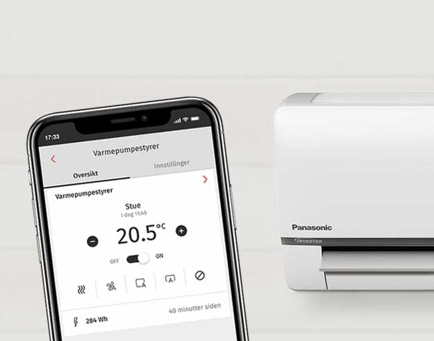 Styr temperaturen i hjemmet med Varmepumpestyrer og app