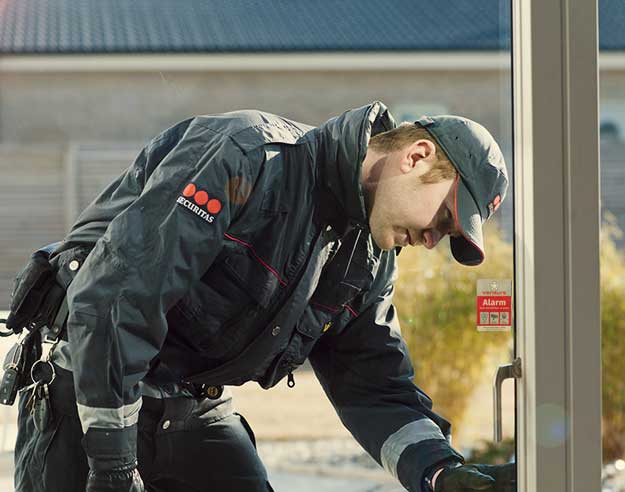 Vekter fra Securitas på utrykning