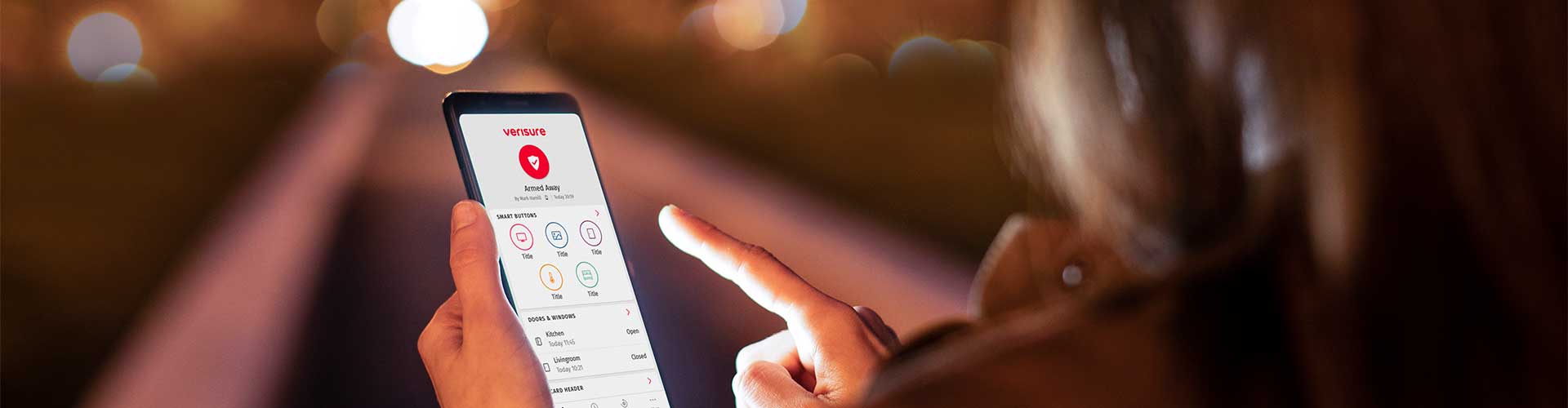 Med Verisure App får du alarm med sms varsling på mobilen