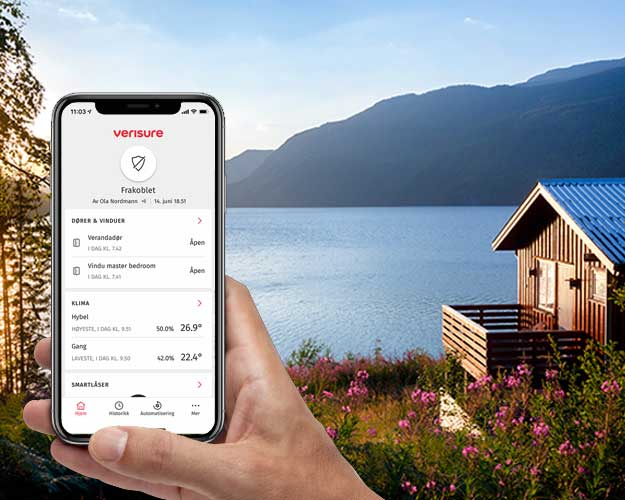 Hyttealarm styrt med app