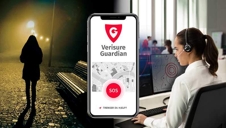 Dame går alene med Guardian app