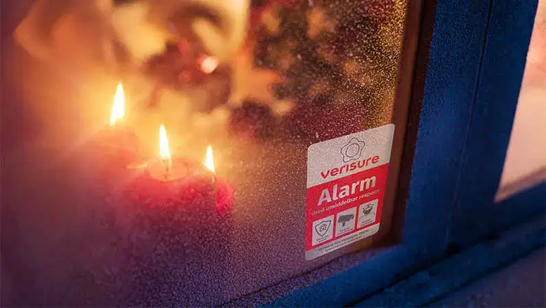 Stearinlys i julevindu