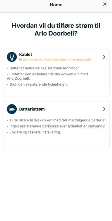 Velg strømtilførsel