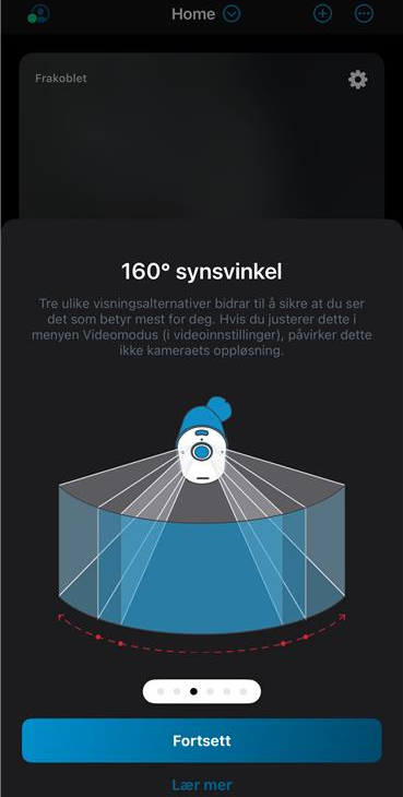 Informasjon 160 graders synsvinkel