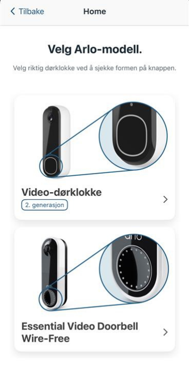 Velg modell