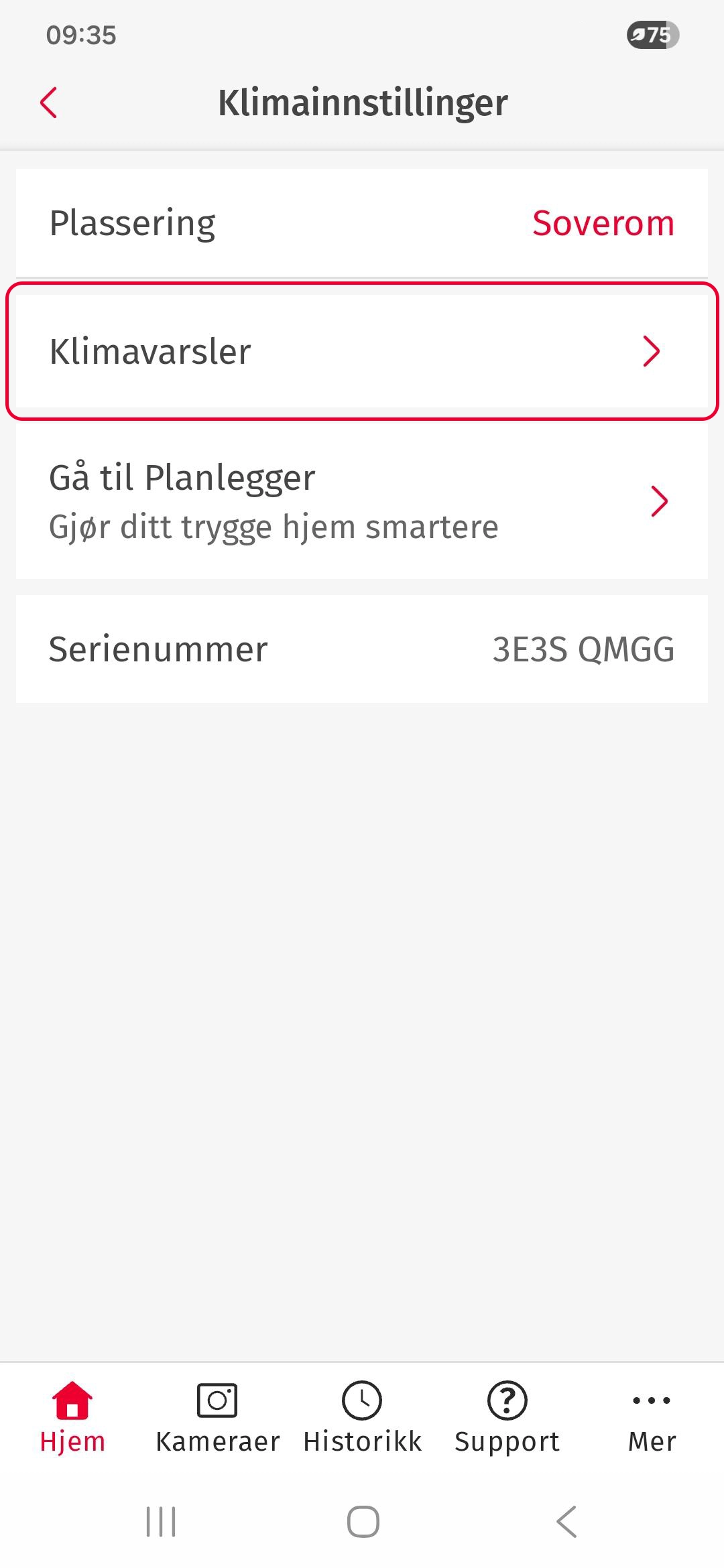 Trykk på Klimavarsler