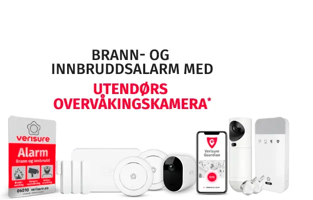 bestill installasjon av Full Sikkerhet med utendørs overvåkningskamera