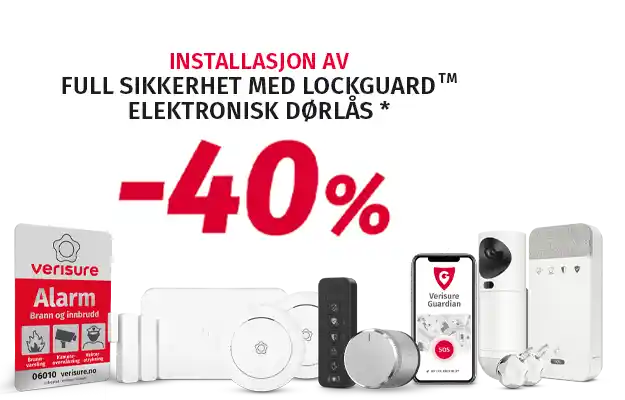 tilbud på alarm og dørlås
