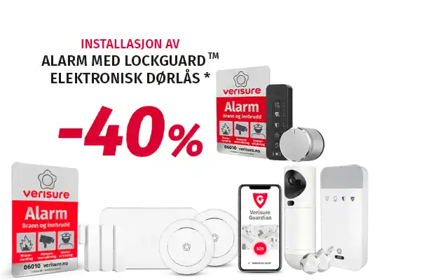 tilbud på alarm og dørlås
