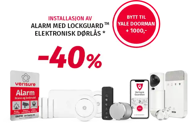 tilbud på alarm og dørlås