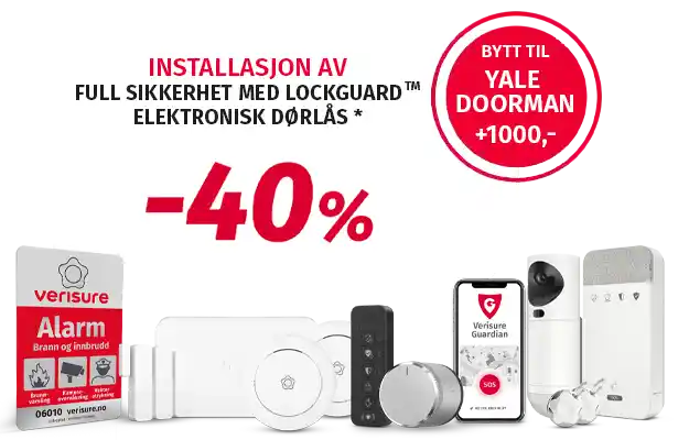 tilbud på alarm og dørlås