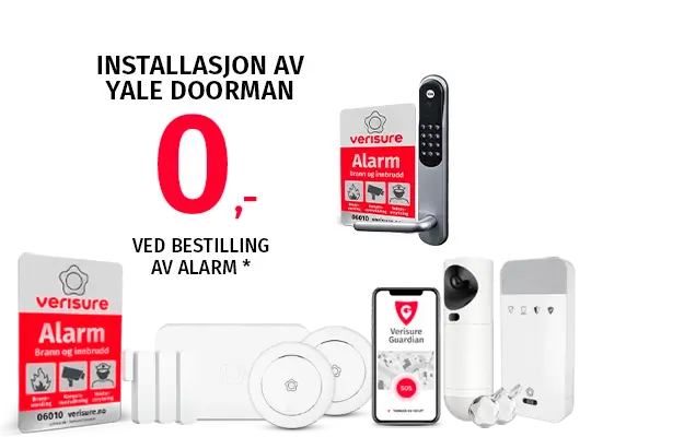 Tilbud på alarm med Yale Doorman