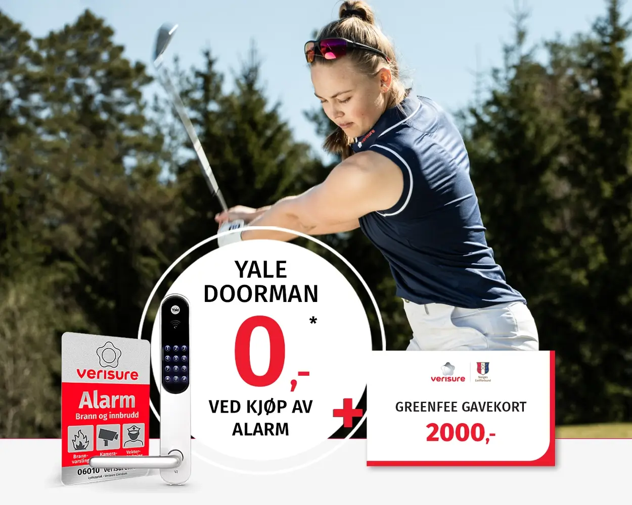 Tilbud på alarm og Yale Doorman for medlemmer av Norges Golfforbund Tilbud på alarm og Yale Doorman for medlemmer av Norges Golfforbund