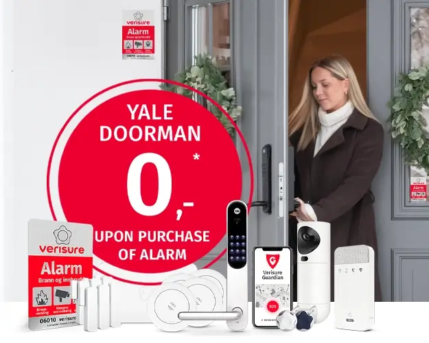 tilbud på alarm og yale doorman