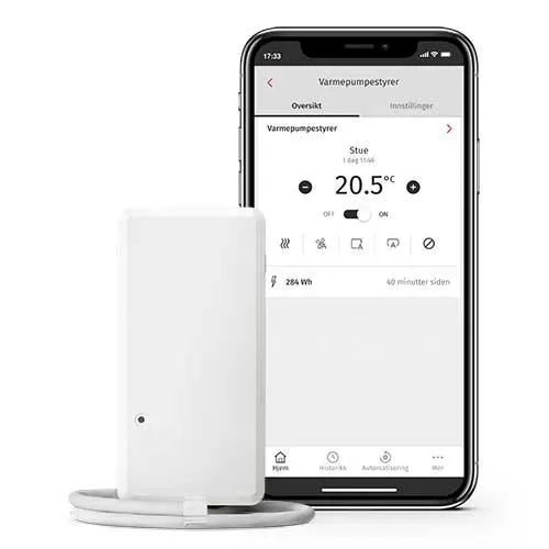 Varmepumpestyrer med app Varmepumpestyrer med app