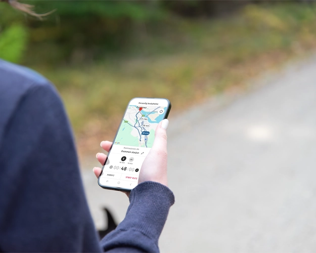 Angi rute i Verisure-appen Angi rute i Verisure-appen