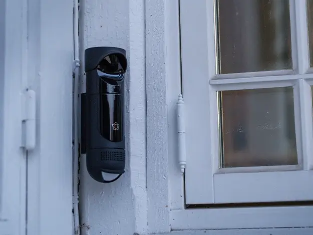 Kamera installert på husvegg