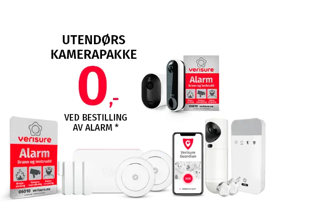 Tilbud på alarm med kamera og videoringeklokke