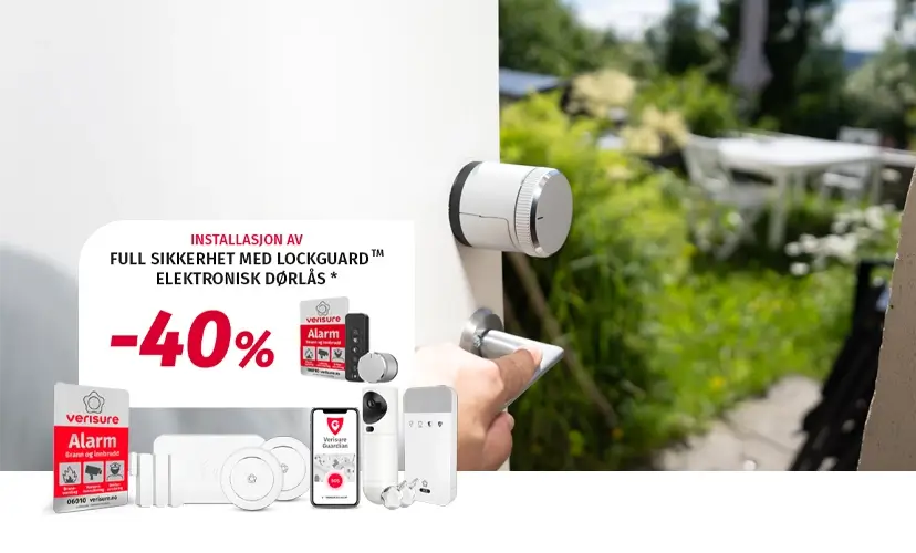 hyttealarm med lockguard elektronisk dørlås