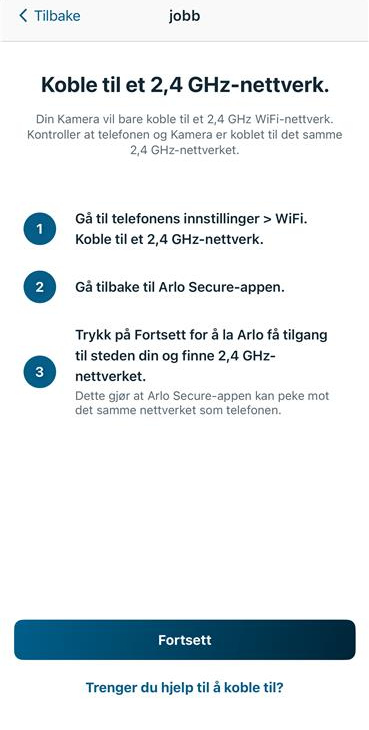 Koble til 2.4 GHz-nettverk