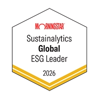 merke fra Sustainalytics - Global ESG Leader 2026