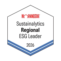 merke fra Sustainalytics - Regional ESG Leader 2026