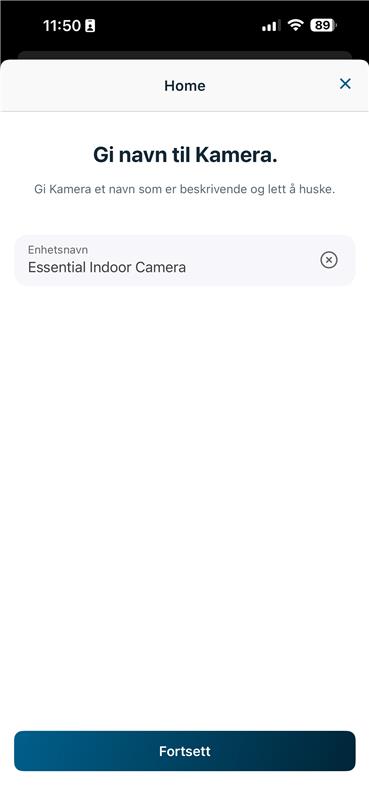 Gi navn til kamera