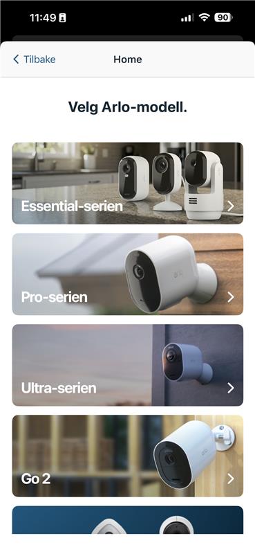 Velg modell