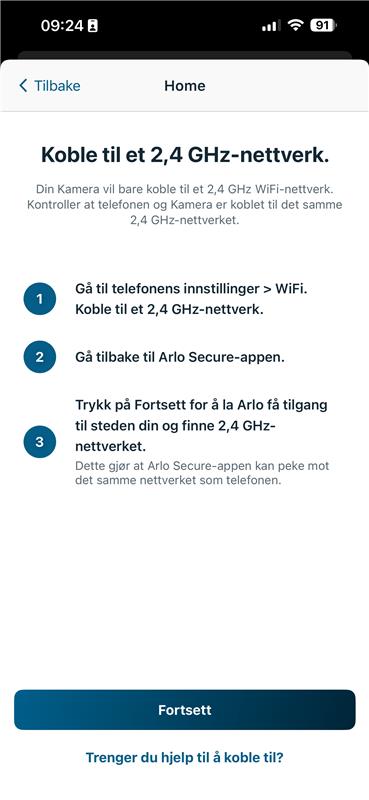 Velg WiFi-nettverk