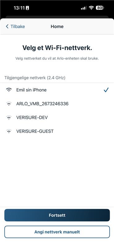 Koble til 2.4 GHz-nettverk