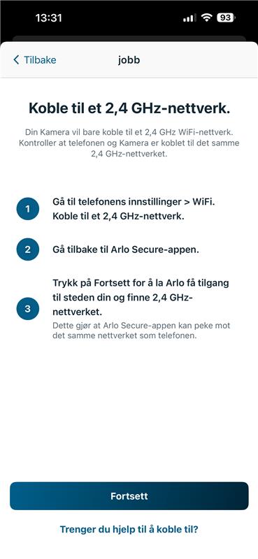Velg WiFi-nettverk