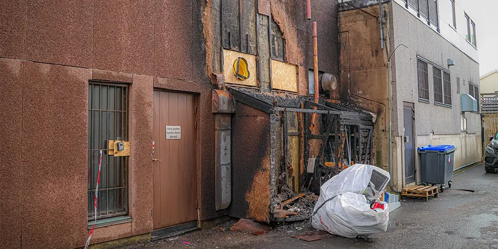 brannskadet bygning brannskadet bygning