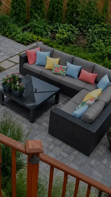 Sofagruppe i hagen