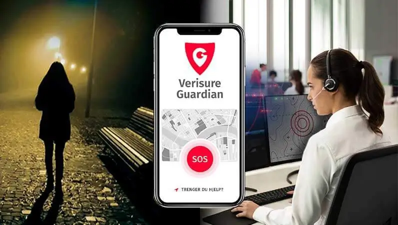 Dame går alene med Guardian app