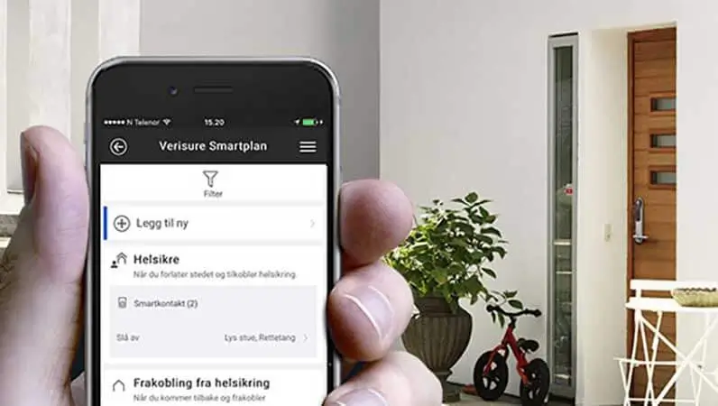 Verisure app og smartplan styrer boligalarmen
