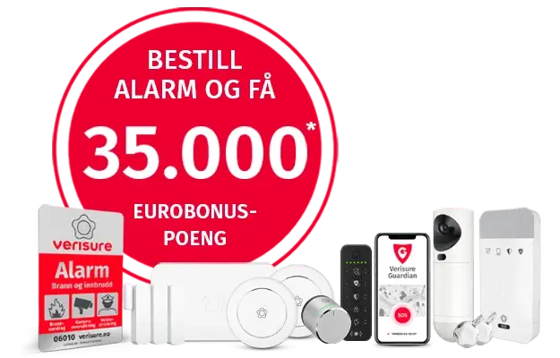 Eurobonus-poeng ved bestilling av alarm