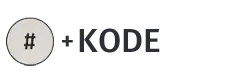 Tast #+kode Tast #+kode