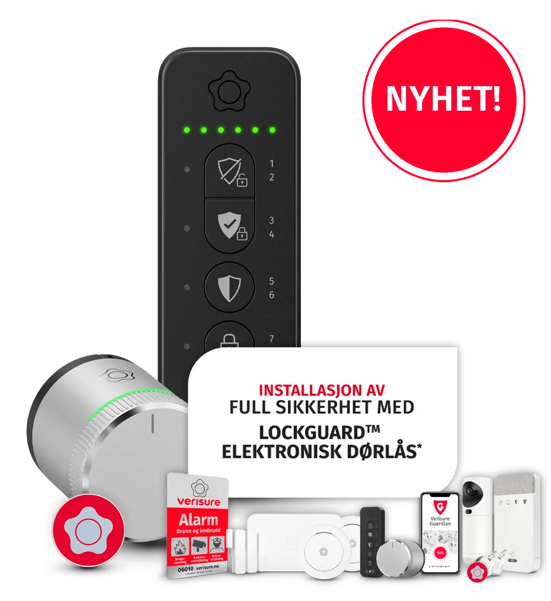 LockGuard elektronisk dørlås og verisure app