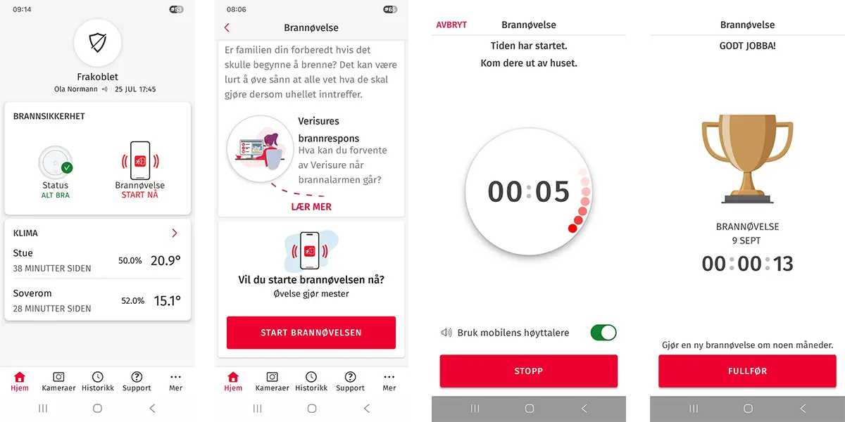 screenshot fra appen screenshot fra appen