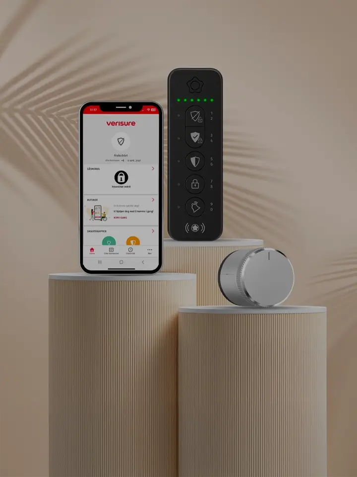 Smarthus produkter tilkoblet alarm og verisure app