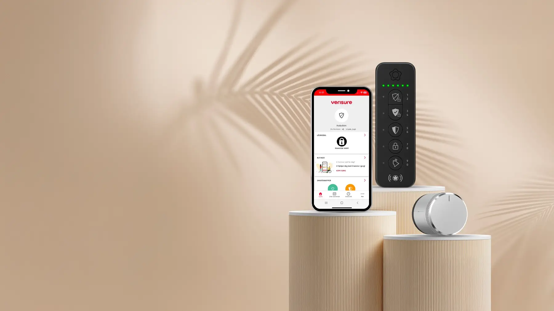 Smarthus produkter tilkoblet alarm og verisure app