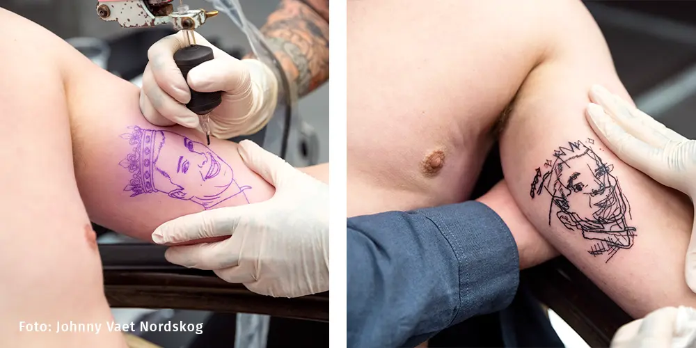 slik ble tatoveringen. Foto: Johnny Vaet Nordskog slik ble tatoveringen. Foto: Johnny Vaet Nordskog