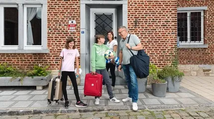 Familie som skal på ferietur Familie som skal på ferietur