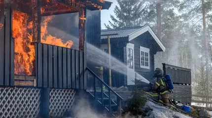 Hytte i brann Hytte i brann