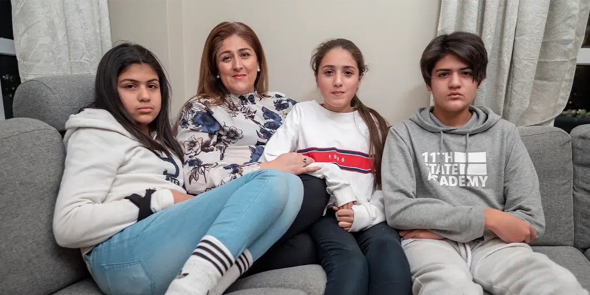 Familie Beheim i sofaen