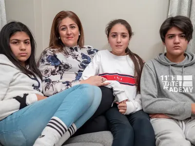Familie Beheim i sofaen