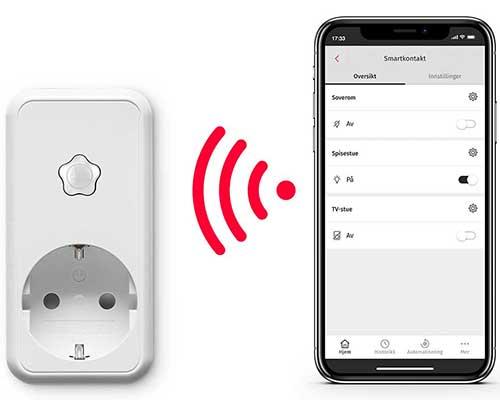 Styr belysning og hjemme-elektronikk med Smartkontakt