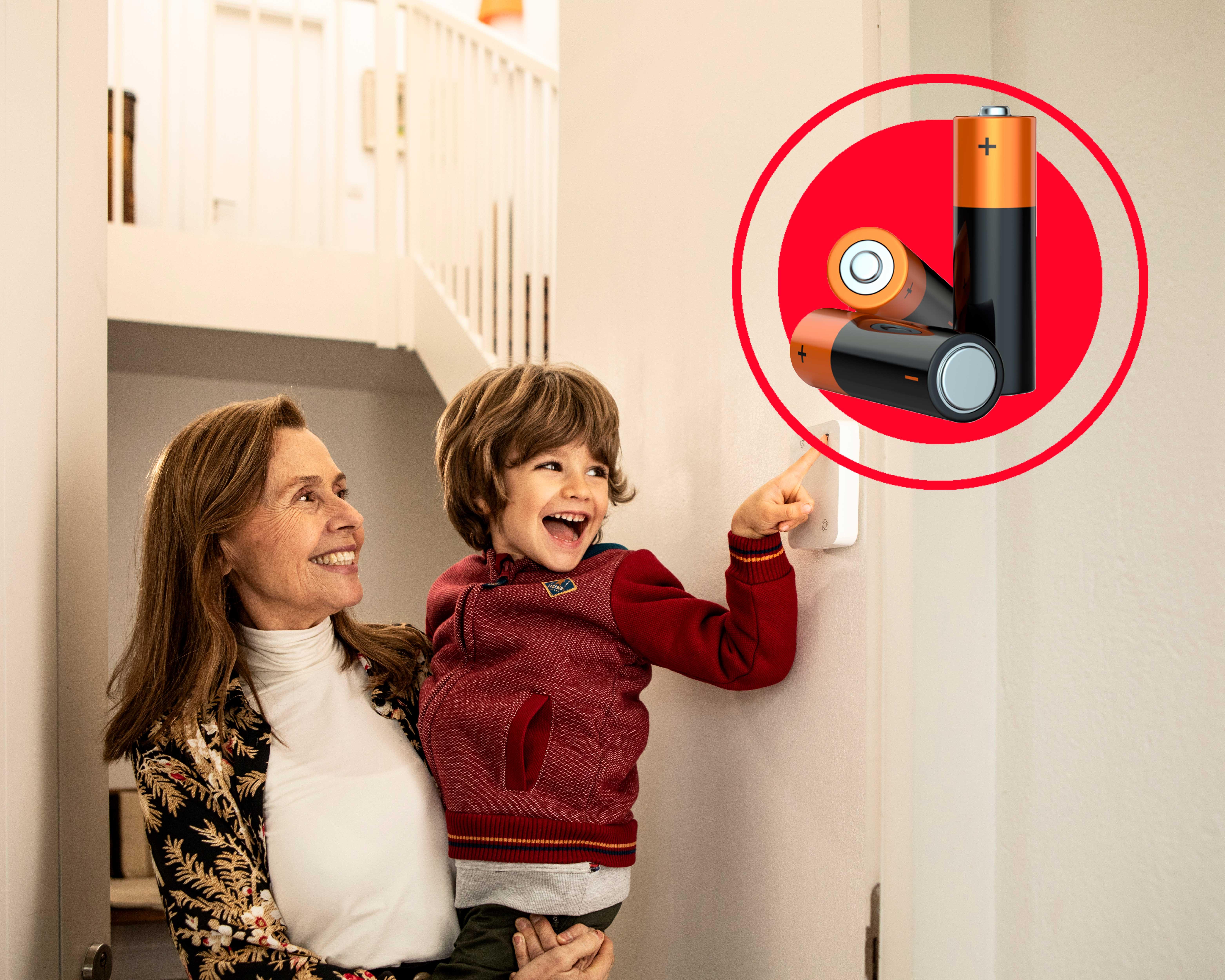 Grandma and child arming with Guardpass