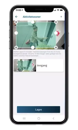 Arlo app aktivitetsområder