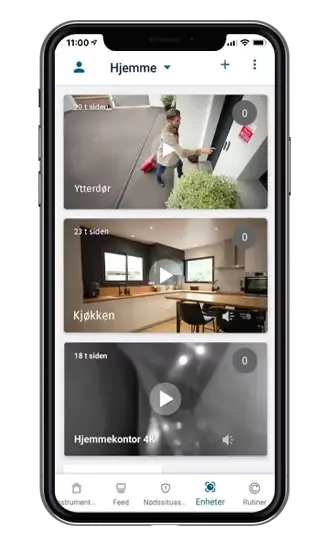 Arlo app live video og opptak